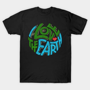 Love Earth - Hipster, Tattoo Earth Heart , Earth Day T-Shirt